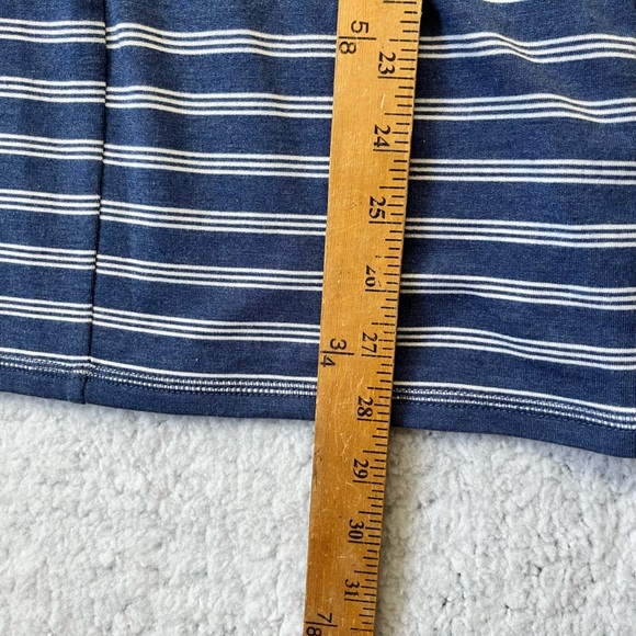 T by Talbots Navy White Twist Knot Stretch T-Shirt Dress Size M - Picture 4 of 7